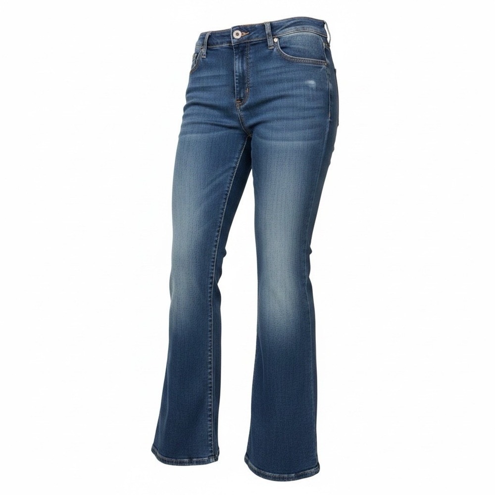 Lane Bryant Distinctly Boot Jeans Womens 18 Petite Blue Bootcut High Rise 38x27